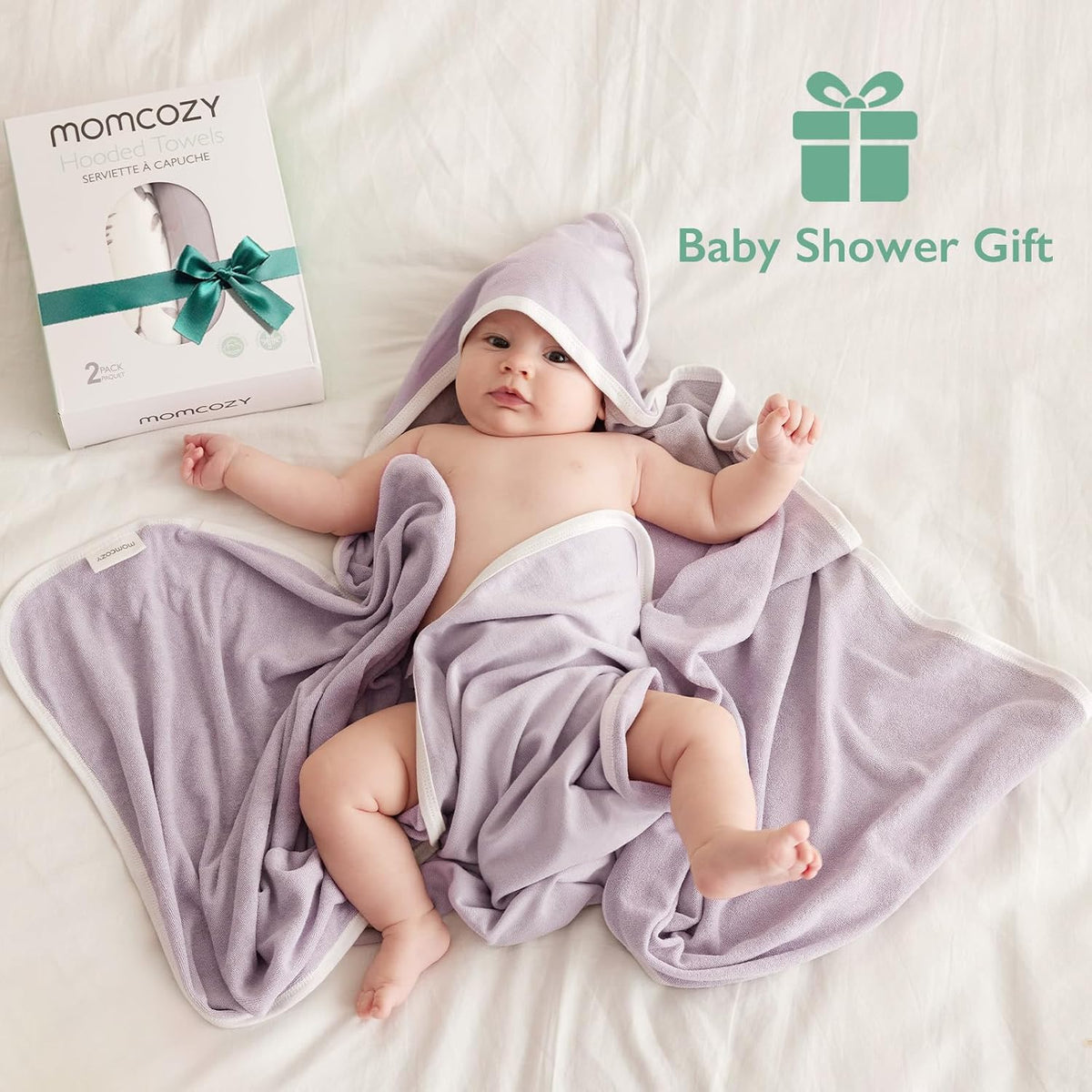 Momcozy Hooded Towel | 90x90 | Gray