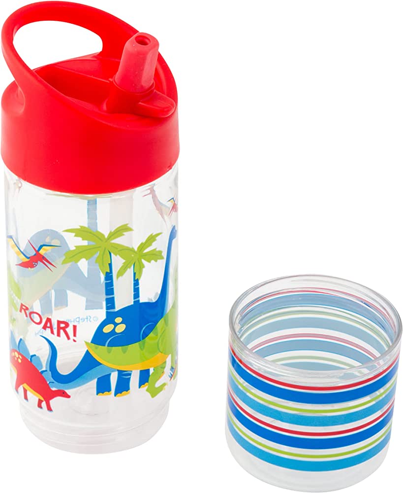 Stephen Joseph - Flip Top Bottle With Snack Container - Dino Stephen Joseph - Flip Top Bottle With Snack Container - Dino
