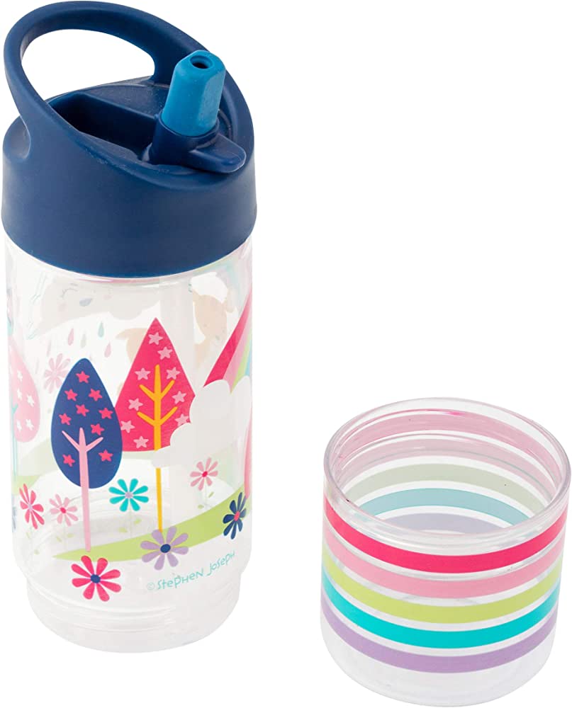 Stephen Joseph - Flip Top Bottle With Snack Container - Woodland