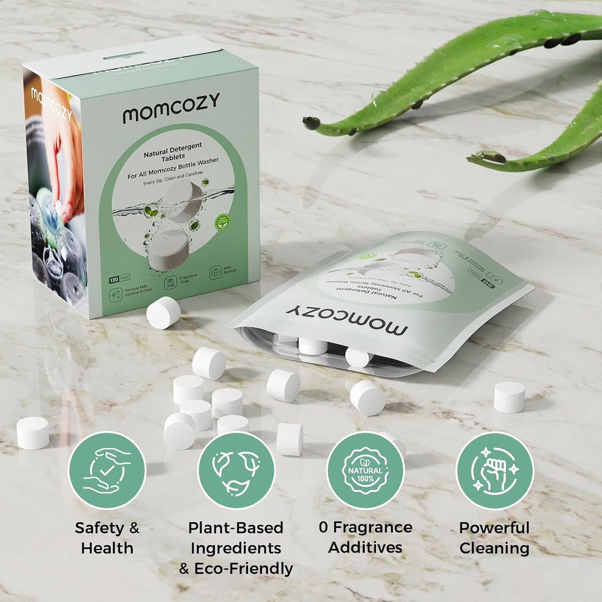 Momcozy Natural Detergent Tablets | 120 Tablets