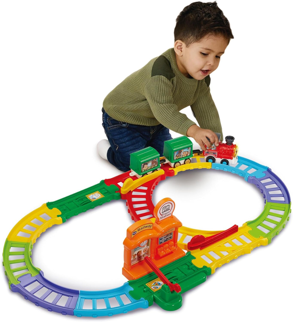 VTech Toot-Toot Drivers Chug & Learn Train Set in use