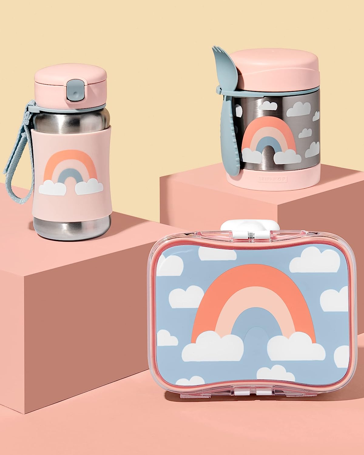 Skip Hop - SPARK STYLE Stainless Steel Straw Bottle - Ice Cream Skip Hop - SPARK STYLE Stainless Steel Straw Bottle - Ice Cream