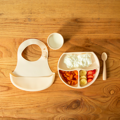 BabyJem Silicone Feeding Set Ecru