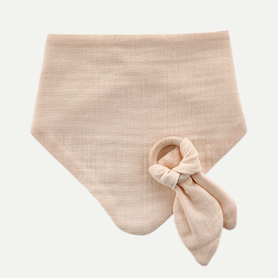 BabyJem Muslin Bib with Silicone Salmon