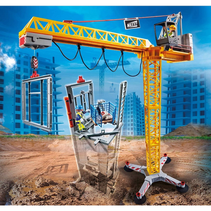 Playmobil - RC Crane with Building Section-80 Pcs | 5Y+