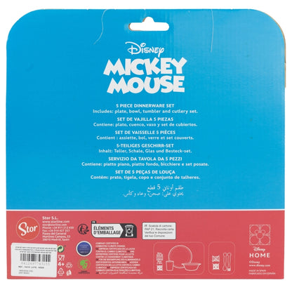 Stor - Easy Dinnerware 5pc Set with Cutlery | MICKEY MOUSE BETTER TOGETHER