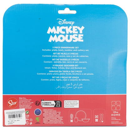 Stor - Micro Dinnerware 5pc Set with Cutlery | MICKEY MOUSE BETTER TOGETHER