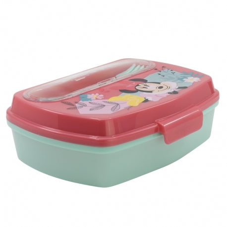 Stor - Funny Sandwich Box with Cutlery | MINNIE MOUSE BEING MORE MINNIE