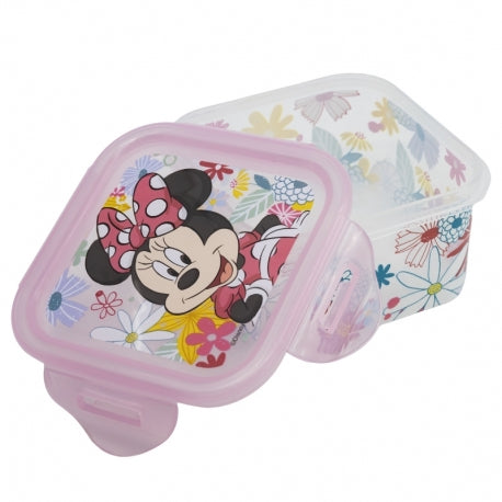 Stor - Square Hermetic Food Container - 290ml | MINNIE MOUSE SPRING LOOK
