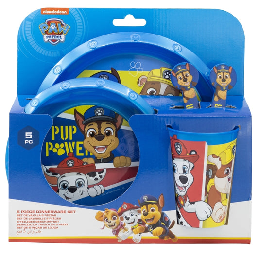 Stor - Easy Dinnerware 5pc Set with Cutlery | PAW PATROL PUP POWER