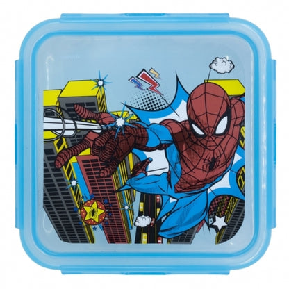 Stor - Square Hermetic Food Container - 500ml | SPIDERMAN MIDNIGHT FLYER