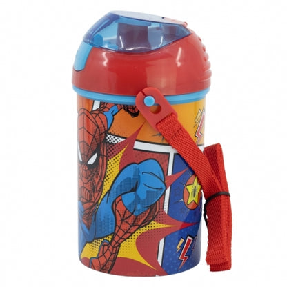 Stor - Pop Up Canteen Bottle - 450ml | SPIDERMAN MIDNIGHT FLYER