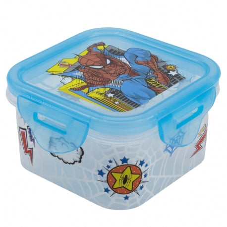 Stor - Square Hermetic Food Container - 290ml | SPIDERMAN MIDNIGHT FLYER
