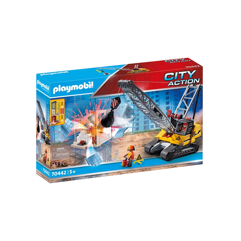 Playmobil - حفارة الكابلات مع قسم البناء - 93 قطعة | 5 سنوات فما فوق Playmobil - حفارة الكابلات مع قسم البناء - 93 قطعة | 5 سنوات فما فوق