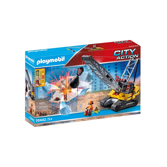 Playmobil - Cable Excavator with Building Section-93 Pcs | 5Y+