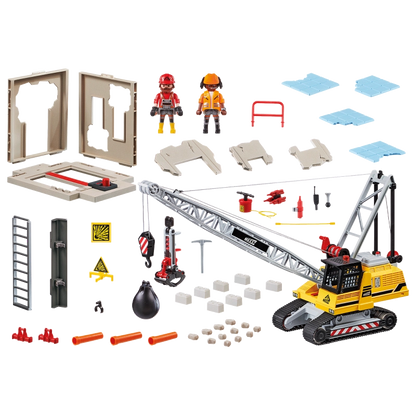 Playmobil - Cable Excavator with Building Section-93 Pcs | 5Y+