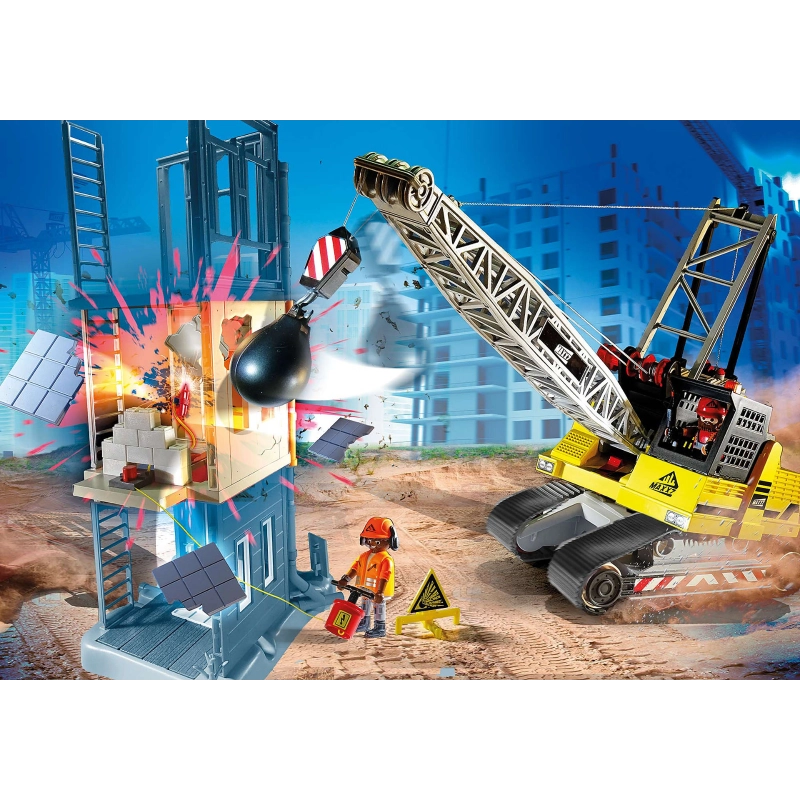 Playmobil - حفارة الكابلات مع قسم البناء - 93 قطعة | 5 سنوات فما فوق Playmobil - حفارة الكابلات مع قسم البناء - 93 قطعة | 5 سنوات فما فوق