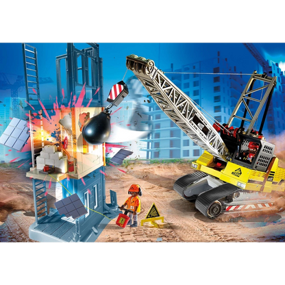 Playmobil - Cable Excavator with Building Section-93 Pcs | 5Y+