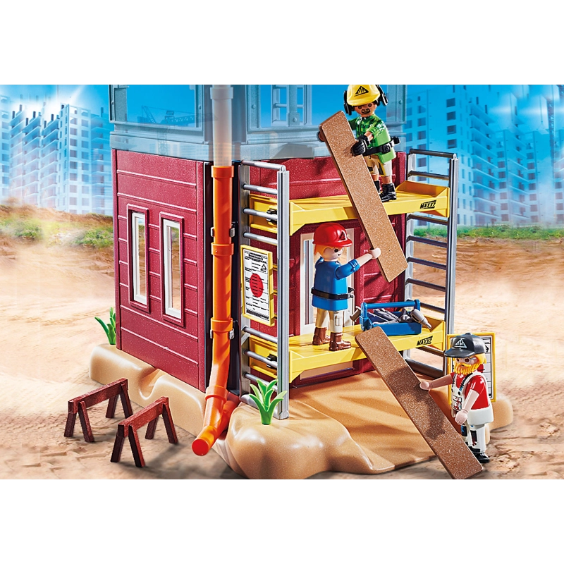 Playmobil - Scaffolding With Workers- 51 Pcs | 5Y+