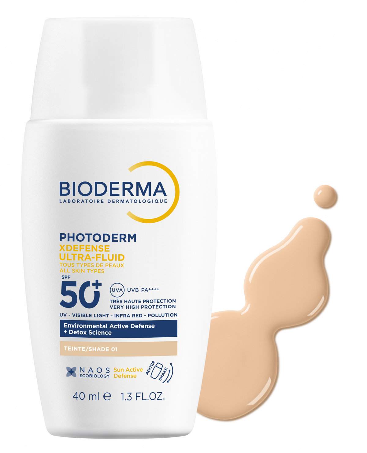 Bioderma - Photoderm XDefense Ultra-Fluid SPF50+ Tinted Shade 01 40ml | حماية من الشمس ومُزيلة للسموم مع لون طبيعي Bioderma - Photoderm XDefense Ultra-Fluid SPF50+ Tinted Shade 01 40ml | حماية من الشمس ومُزيلة للسموم مع لون طبيعي