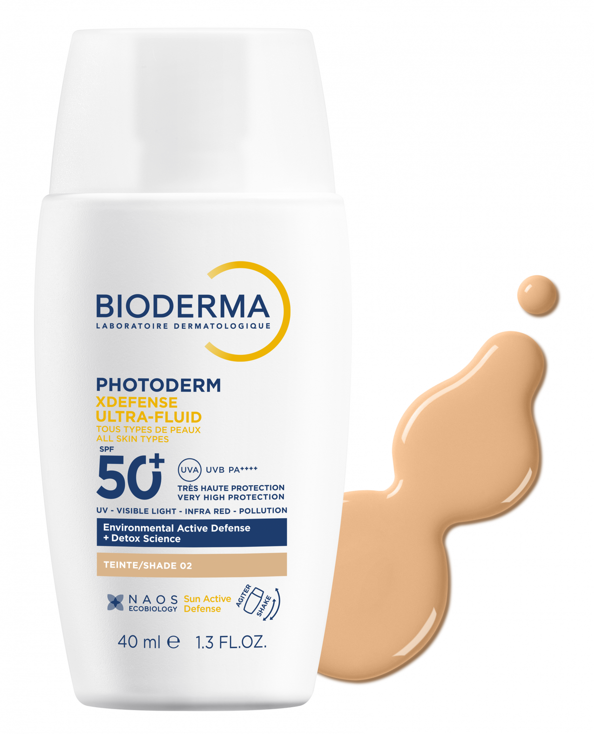 Bioderma - Photoderm XDefense سائل فائق SPF50+ بلون 02 بحجم 40 مل | حماية شمسية مزيلة للسموم بلون موحد Bioderma - Photoderm XDefense سائل فائق SPF50+ بلون 02 بحجم 40 مل | حماية شمسية مزيلة للسموم بلون موحد