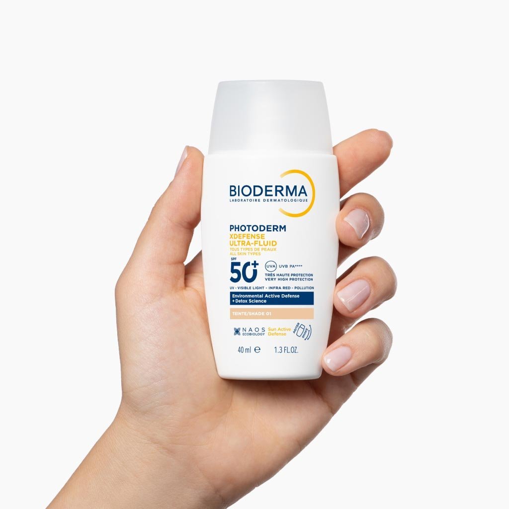 Bioderma - Photoderm XDefense Ultra-Fluid SPF50+ Tinted Shade 01 40ml | حماية من الشمس ومُزيلة للسموم مع لون طبيعي Bioderma - Photoderm XDefense Ultra-Fluid SPF50+ Tinted Shade 01 40ml | حماية من الشمس ومُزيلة للسموم مع لون طبيعي