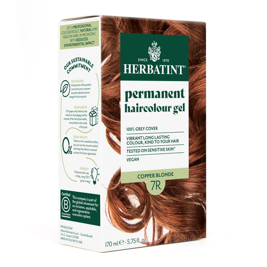 Herbatint 7R Copper Blonde permanent haircolour gel 170ml pack — BambiniJO Jordan