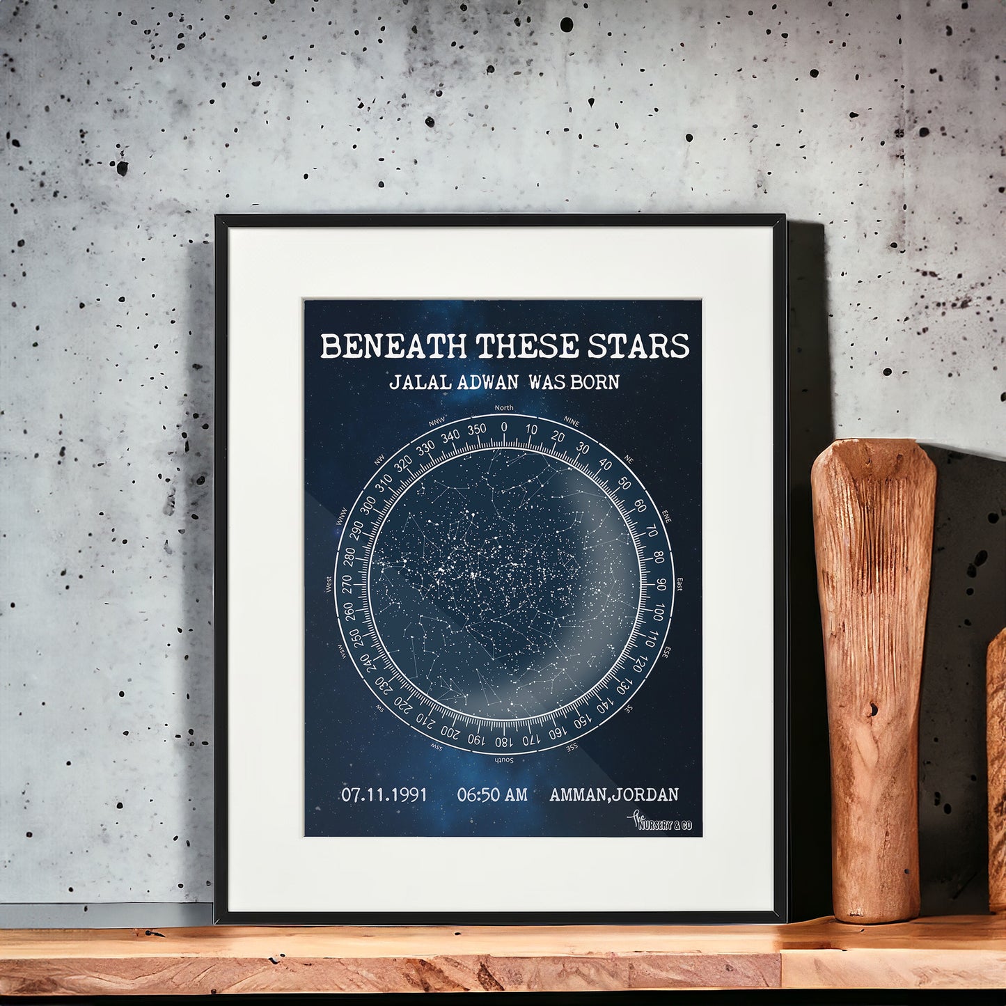 Customized Star Map Frame | Classic Navy