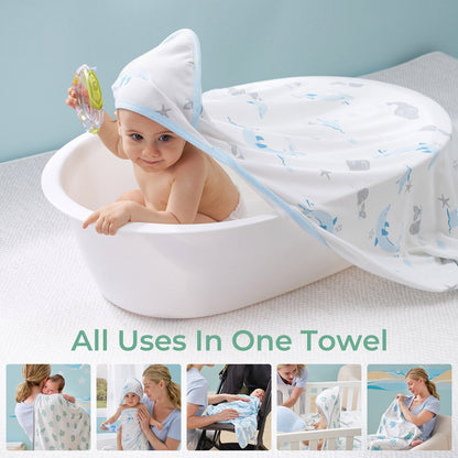 Momcozy Hooded Towel | 90x90 | Blue
