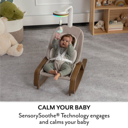 Evenflo - Lyra 2-in-1 Infant to Toddler Rocker with SensorySoothe | Coastal Coffee