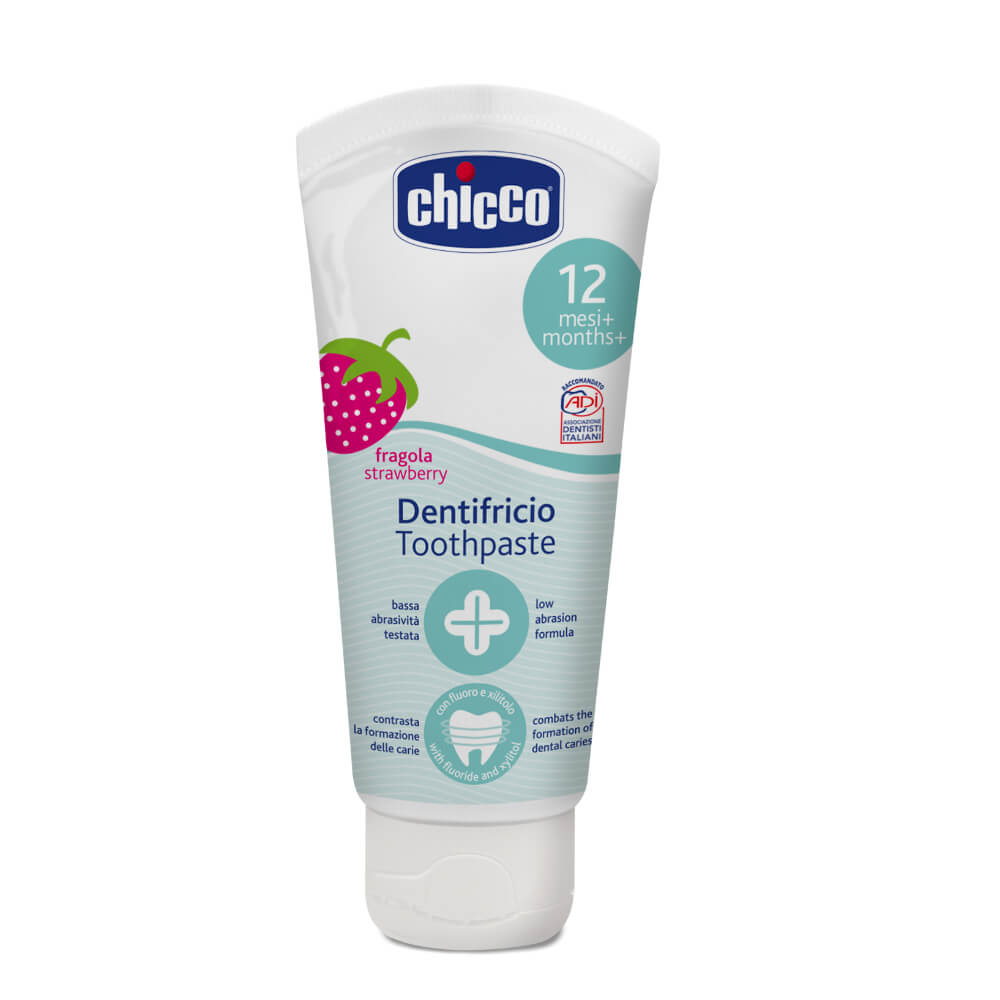 Chicco - Toothpaste Strawberry | With Fluoride | 1-5y