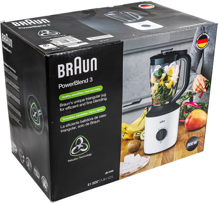Braun - Blender White/Black 800W, 2L Braun - Blender White/Black 800W, 2L