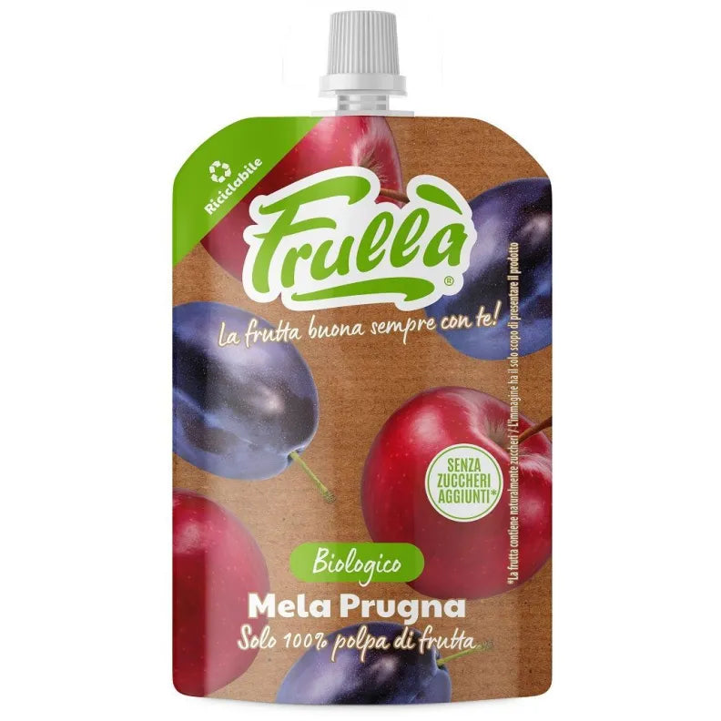 Natura Nuova Organic Apple and Plum Puree pouch 100g