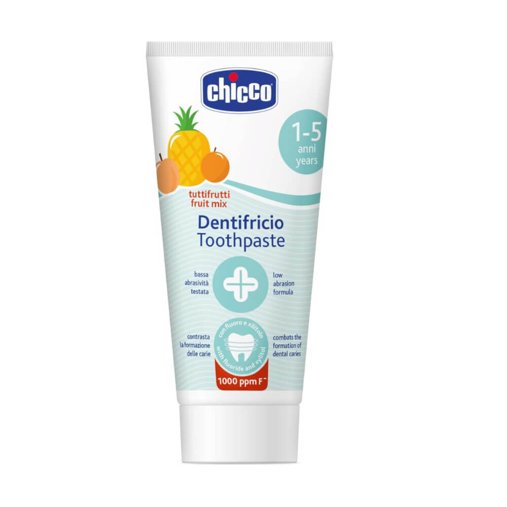 Chicco - Toothpaste Fruit Mix | With Fluoride | 1-5y Chicco - Toothpaste Fruit Mix | With Fluoride | 1-5y