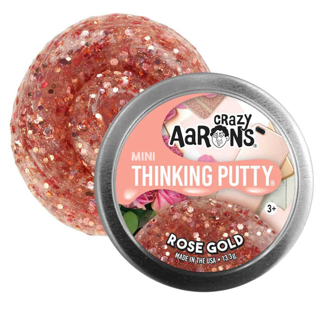 Crazy Aaron's - Thinking Putty Tin - Mini Rose Gold 13.3g Crazy Aaron's - Thinking Putty Tin - Mini Rose Gold 13.3g