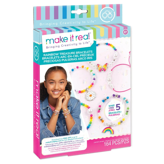 Make It Real - Rainbow Treasure Bracelets- 164 Pcs | 8Y+