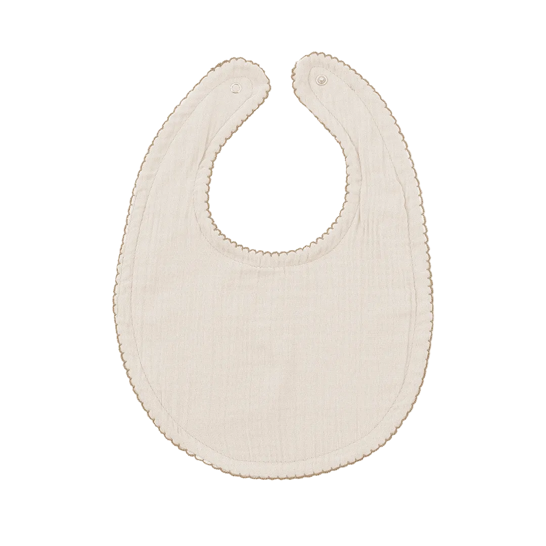 BabyJem Muslin Bib Plain Ecru