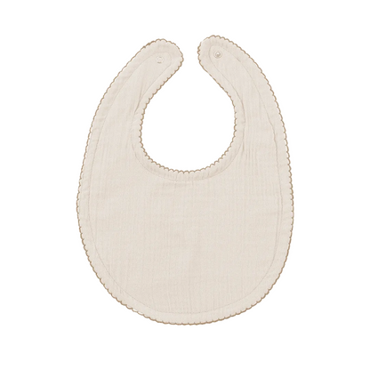 BabyJem Muslin Bib Plain Ecru