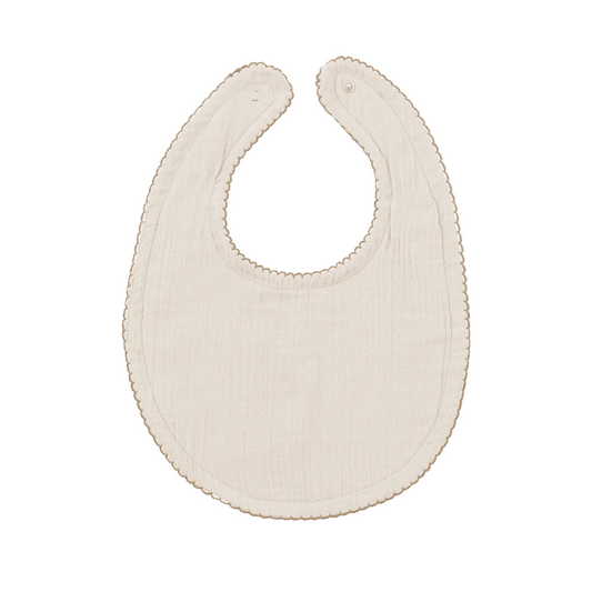 BabyJem Muslin Bib Plain Ecru