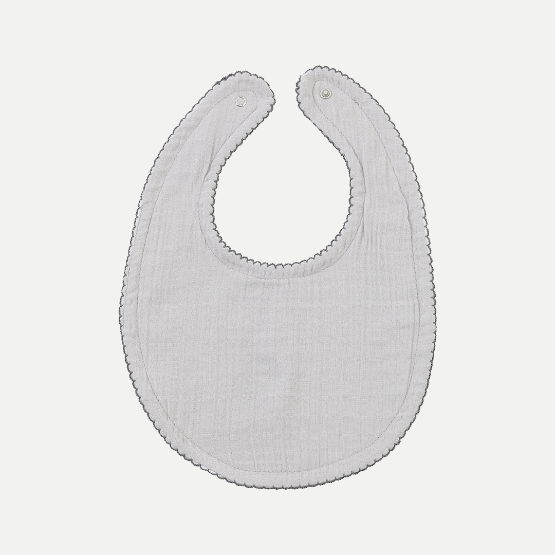 BabyJem Muslin Bib Plain Grey