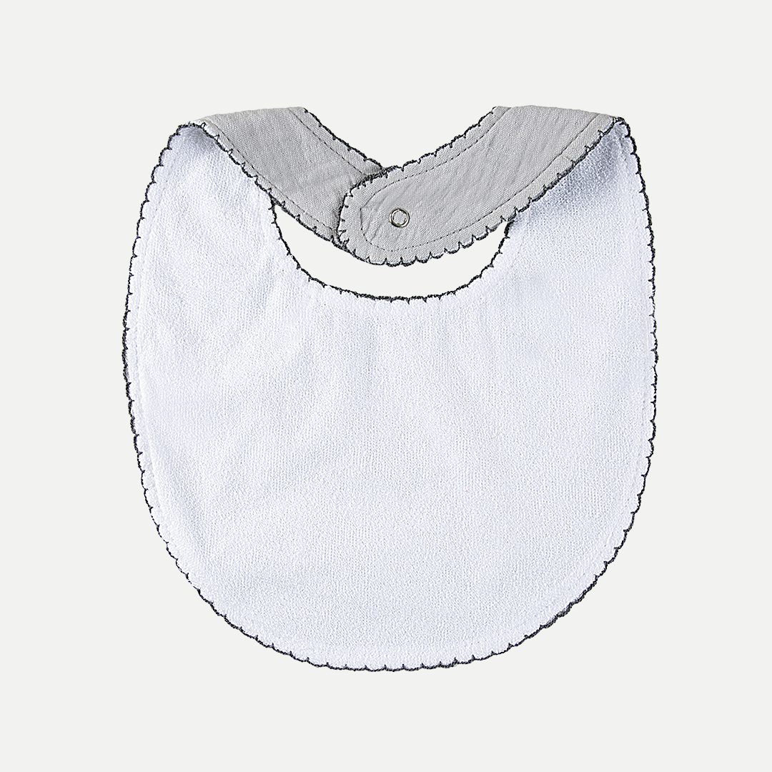 BabyJem Muslin Bib Plain Grey