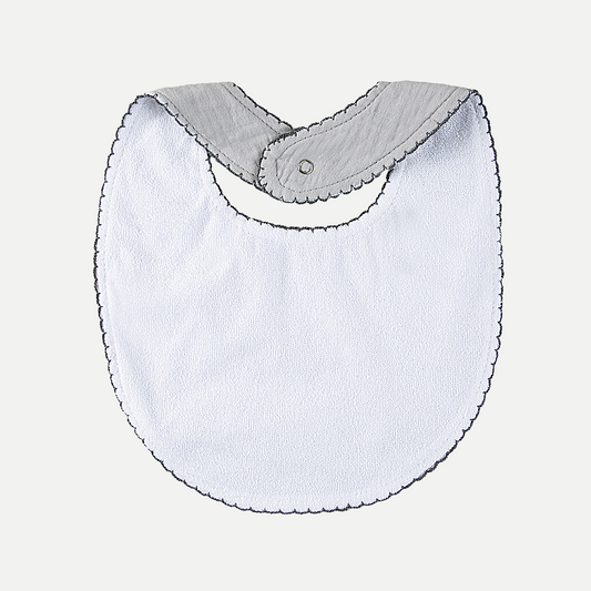 BabyJem Muslin Bib Plain Grey — BambiniJO Jordan