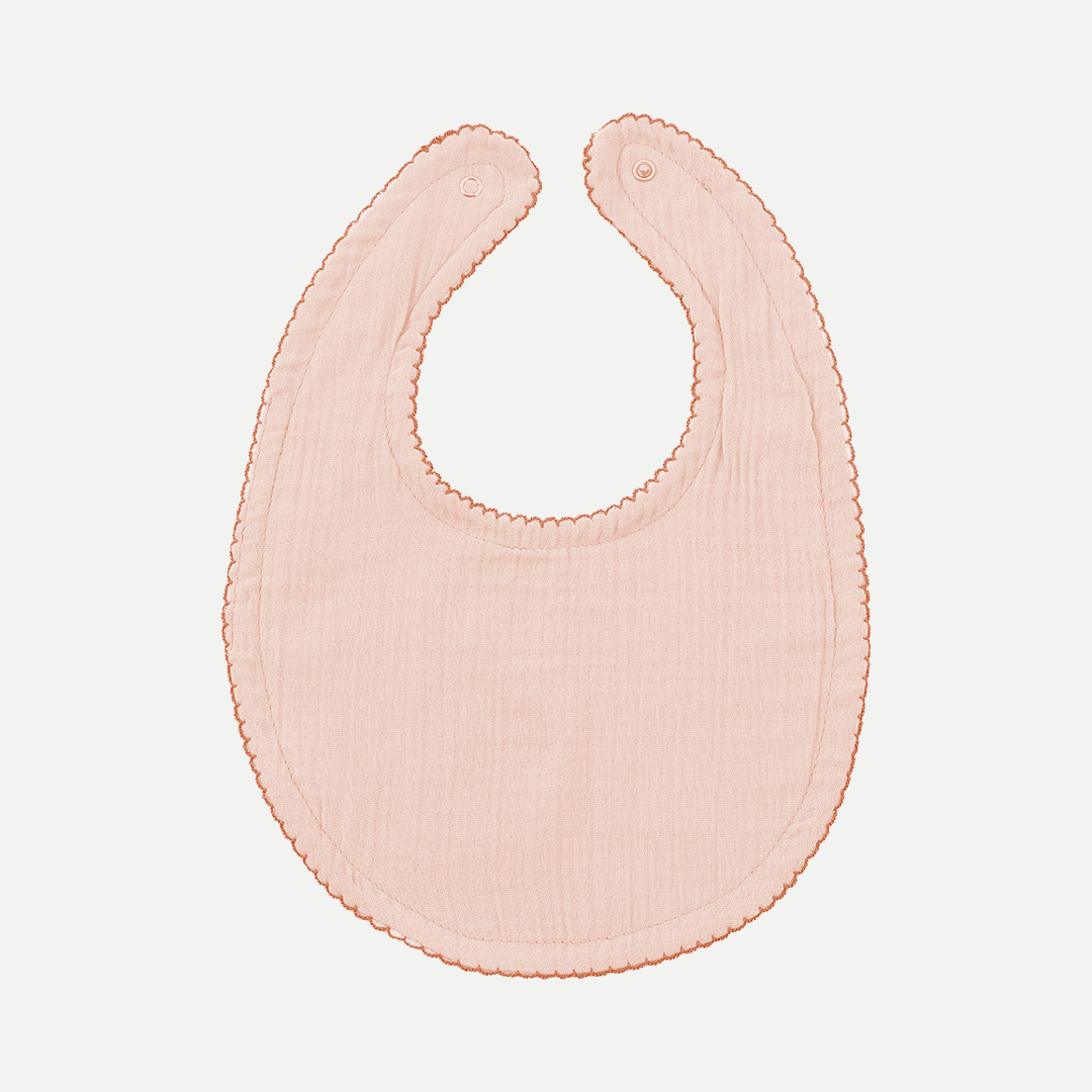 BabyJem Muslin Bib Plain Salmon
