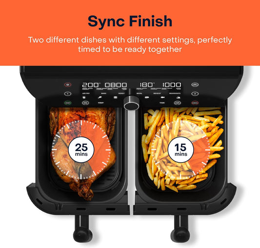 Nutricook Dual-Basket Air Fryer 8L 2400W - Black — BambiniJO Jordan