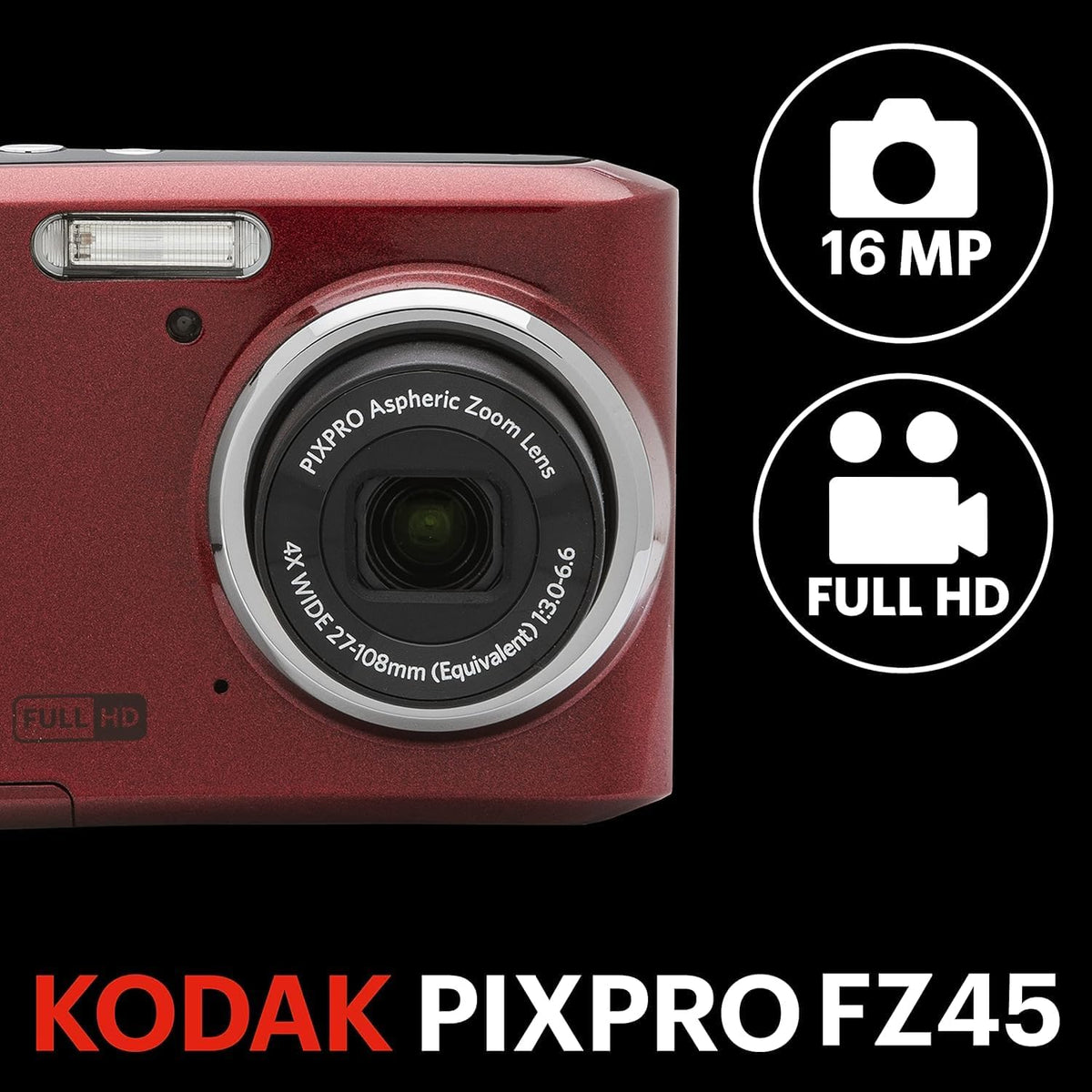 Kodak PIXPRO FZ45 Red — BambiniJO Jordan