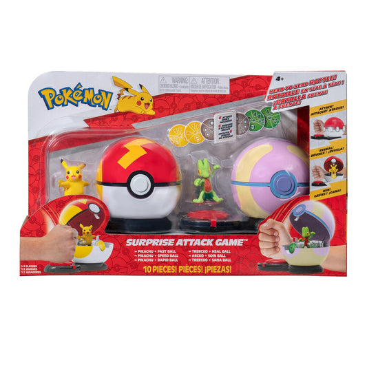 Pokemon - Surprise Attack Game-Pikachu with Pokéball and Level Ball, Black