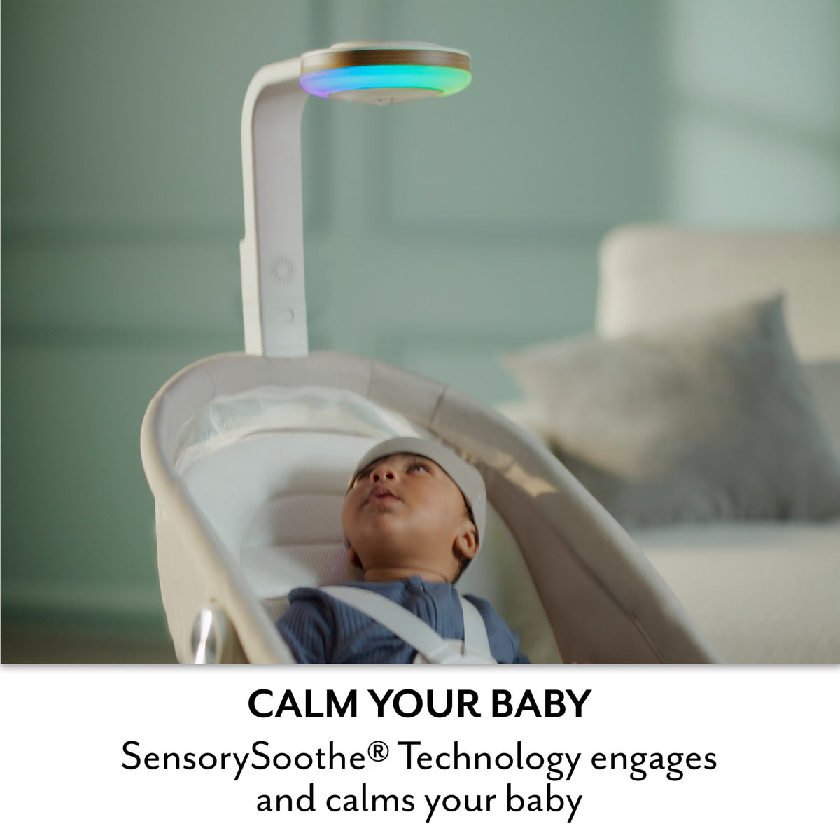 Evenflo - Elara 2-in-1 Smart Motion Swing & Soothing Nest | Coastal Coffee