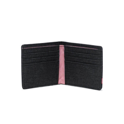 Herschel Roy RFID Wallet in Black Crosshatch, alternate angle