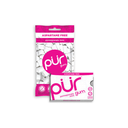 PUR Aspartame Free Pomegranate Mint Gum 9 pieces pack — BambiniJO Jordan