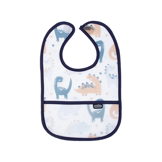 BabyJem Double Sided Resistant Bib Blue (Dinosaur)